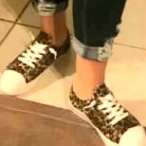 Leopard Print Tennis Shoes